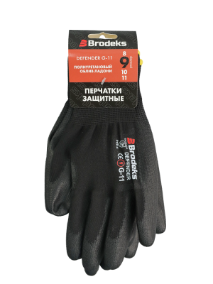 Перчатки рабочие Brodeks G-11, черный/серый (9)