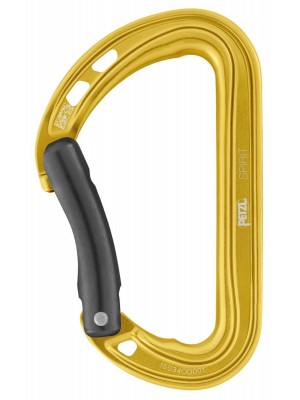 Карабин PETZL SPIRIT гнутый желтый, M061AB06