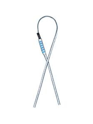 Петля 200 см, черно-белая, дайнема, шир. 10мм,  IR 0946